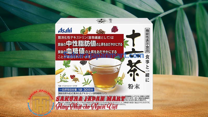 Trà túi lọc hỗ trợ thải độc, giảm cân Asahi Juroku 30 túi